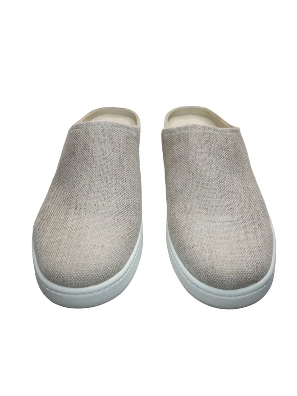 Vince Mule Vianne Size 9.5 Beige Linen Canvas Slip-On Comfort Minimalist - Picture 4 of 12